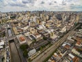 Great cities, great avenues, houses and buildings. Light district Bairro da Luz, Sao Paulo Brazil, Rail and subw