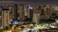 Great cities at night, Sao Paulo Brazil South America