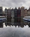 Great cityscape of Amsterdam on a gloomy day Royalty Free Stock Photo