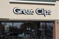 Great Clips strip mall haircut location. Great Clips hair salons provide haircuts to men, women and kids Royalty Free Stock Photo