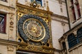 The Great-Clock Gros-Horloge astronomical clock in Rouen, Normandy, France