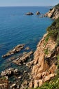 Costa Brava - mediterranien coastline in Spain Royalty Free Stock Photo