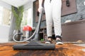 Great concept of home cleaning, vacuuming the floor, carpet Royalty Free Stock Photo