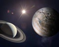 Great Conjunction: Jupiter and Saturn Royalty Free Stock Photo