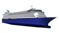 Great Contemporary Blue Cruise Ship