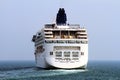 Great cruise Norwegian Spirit maneuvering. Royalty Free Stock Photo