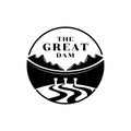 Great dam logo with mountain