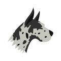 Great dane dog icon, flat style Royalty Free Stock Photo