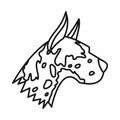 Great dane dog icon, outline style Royalty Free Stock Photo