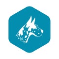 Great dane dog icon, simple style Royalty Free Stock Photo