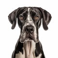 Intense Gaze: Photo-realistic Portrait Of An Illinois Great Dane Royalty Free Stock Photo