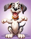 Great Dane happy puppy dog cartoon character Royalty Free Stock Photo