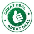 great deal  grunge stamp Royalty Free Stock Photo