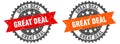 great deal band sign. great deal grunge stamp set Royalty Free Stock Photo
