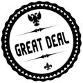 GREAT DEAL black stamp. Royalty Free Stock Photo