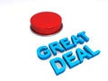 Great deal button on white Royalty Free Stock Photo