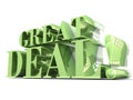 Great Deal Green 3D lettering