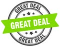 great deal stamp. great deal label on transparent background. round sign Royalty Free Stock Photo