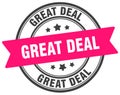 great deal stamp. great deal label on transparent background. round sign Royalty Free Stock Photo