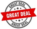 great deal stamp. great deal label on transparent background. round sign Royalty Free Stock Photo