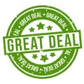Great Deal Stamp. Green Vector Badge Royalty Free Stock Photo