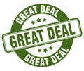 great deal stamp. great deal label. round grunge sign Royalty Free Stock Photo