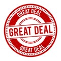 Great Deal Stamp. Red Shopping Badge Royalty Free Stock Photo