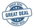 great deal stamp. great deal round grunge sign. Royalty Free Stock Photo