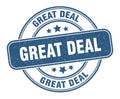 great deal stamp. great deal round grunge sign. Royalty Free Stock Photo