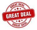 great deal stamp. great deal round grunge sign. Royalty Free Stock Photo