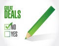 great deals check list sign concept Royalty Free Stock Photo