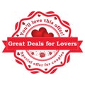 Great Deals for lovers. Special offer for couple
