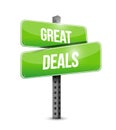 great deals road sign concept Royalty Free Stock Photo