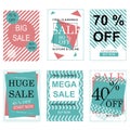 Great designed set of sale posters