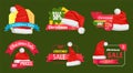 Great Diversity of Santa Hats on Shopping Labels