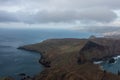 Great drone photo above the cliffs of So Loureno in Madeira, a small island in the Atlantic Ocean. Royalty Free Stock Photo