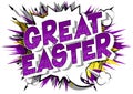 Great Easter - Comic book style words. Royalty Free Stock Photo