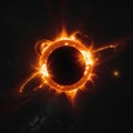 the great edge of the Sun, the explosive solar corona. the vastness of space, deep black space,