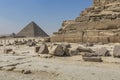 Great Egyptian pyramids in Giza, Cairo Royalty Free Stock Photo