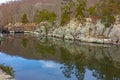 Great Falls National Park in late fall, Virginia USA. Royalty Free Stock Photo