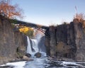 Paterson, NJ / United States - Nov. 9, 2019: Landscape view of  of The Great Falls of the Passaic River Royalty Free Stock Photo