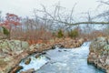 Great Falls of the Potomac River in autumn.C&O Canal National Historical Park.Maryland.USA Royalty Free Stock Photo