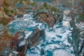 Great Falls of the Potomac River.Winter.Maryland.USA Royalty Free Stock Photo