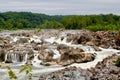 Great Falls is a series of rapids and waterfalls on the Potomac River in Virginia Royalty Free Stock Photo