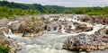 Great Falls is a series of rapids and waterfalls on the Potomac River in Virginia Royalty Free Stock Photo