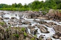 Great Falls is a series of rapids and waterfalls on the Potomac River in Virginia Royalty Free Stock Photo