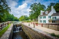 The Great Falls Tavern Visitor Center, at Chesapeake & Ohio Canal National Historical Park, Maryland. Royalty Free Stock Photo