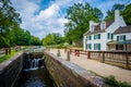 The Great Falls Tavern Visitor Center, at Chesapeake & Ohio Canal National Historical Park, Maryland. Royalty Free Stock Photo