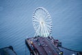 Great Ferris Wheel Puget Sound Seattle Washington Royalty Free Stock Photo
