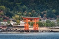 Great floating gate (O-Torii) on Miyajima island near Itsukushim